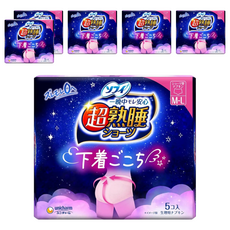 SOFY 蘇菲 日本原裝進口 超熟睡褲 夜用量多, M~L, 5片, 6包
