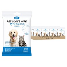 PET DAILY LAB 毛孩日常研究社 寵物免洗清潔手套 加厚款, 60個, 6個裝