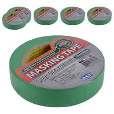 M系列 彩色遮蔽膠帶 12mm x 40m, 綠色, 6入