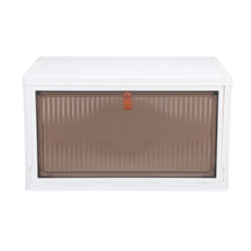 小麥購物 雙開門磁吸摺疊收納櫃 B092 一層 800g, 白色