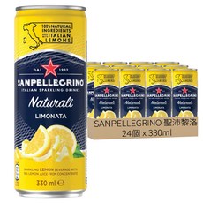 SANPELLEGRINO 聖沛黎洛 氣泡水果飲料 檸檬口味, 24個, 330ml