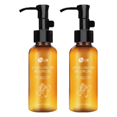舒力優老薑艾草溫感按摩油 舒緩疲勞、促進循環 草本精華呵護肌膚, 100ml, 2瓶
