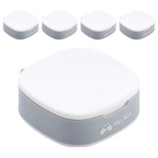 디와이 휴대용 알약 케이스 4칸 화이트, 5개