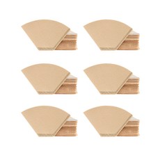 KALDIN U型錐形手沖咖啡濾紙 棕色 1~2人份, 6個, 50入