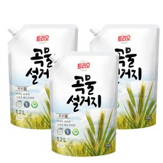 Trio 穀物蔬果碗盤洗潔精補充包, 1.2L, 3包