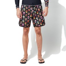 69 SLAM 男士木槿花骷髏中長版海灘褲