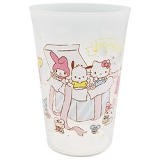 Sanrio 三麗鷗 漱口杯 450ml 顏色隨機 可愛卡通圖案 塑膠材質 方便攜帶, 1個