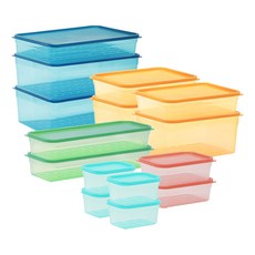 생활엔 말랑핏 차곡차곡 식재료 보관용기 풀세트 7종 15p, 300ml x 4p + 650ml x 2p + 1400ml x 2p + 2950ml x 2p + 1350ml x 2p + 3000ml + 6200ml x 2p, 1세트