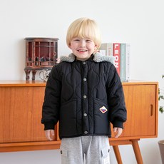 MARI N MORI 男童絎縫保暖連帽外套