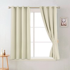 comet 遮光窗簾 2入, 象牙白