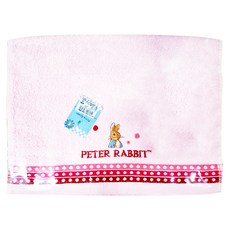 PETER RABBIT 比得兔 圓點精繡毛巾 100%棉 33x76cm 台灣製 正版授權, PR3252 顏色隨機, 1條