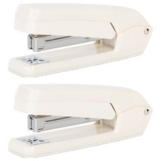deLi 得力 粉彩雙色旋轉式釘書機 0434, 2個, 象牙白