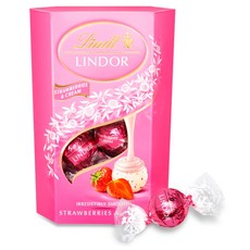 Lindt 瑞士蓮 絲滑巧克力 草莓奶油風味, 1盒, 200g