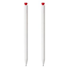 KaCO Alpha Soft 愛心 Ver 2 中性筆 0.5mm, 白色, 2個