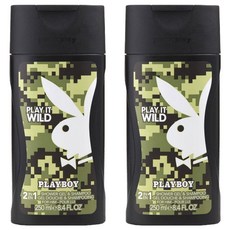 PLAYBOY 狂野情人經典男性保濕香水2合1洗髮沐浴膠, 250ml, 2瓶