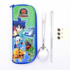 DINO MECARD 不鏽鋼餐具組, 綠色, 1組