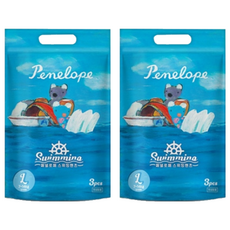 페넬로페 스위밍 팬츠 수영장 기저귀 남여공용, 4단계, 6매