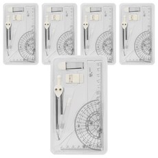 YoGoMoJi 製圖用量角器圓規7件組 隨機出貨, 5套