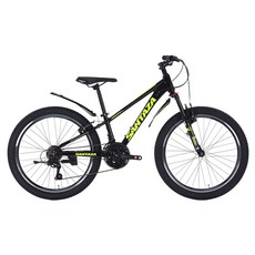 산타자 크라이저2.1V 24 MTB 알루미늄 림 브레이크 12.8kg 방문설치, 매트블랙 + 라임, 1개, 160cm