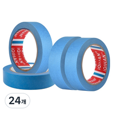 다다 칼라 종이 디자인 마스킹테이프 15mm x 20m, 파랑, 24개