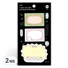 아이코닉 이겨낸다 다꾸 점착메모지 3종 세트, 03FLEX, 60매, 2세트