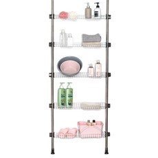 STF 不鏽鋼5層浴室置物架, 1個, 單色