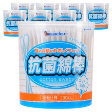 Leader 항균 면봉, 200개입, 8개