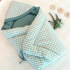 hwamo baby 冬日格紋印花包巾