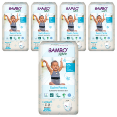 Bambo Nature 伴寶樂 男女通用褲型游泳尿布, 中型(M), 60張