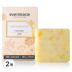 ever miracle EM金盞花溫和草本潔膚皂, 70g, 2個