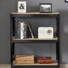 트레벨 뚝딱 앵글 선반, 블랙, 3단