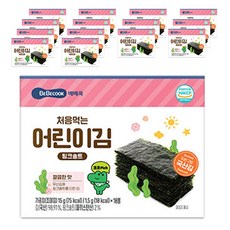 베베쿡 처음 먹는 어린이 김, 15g, 15개, 핑크솔트