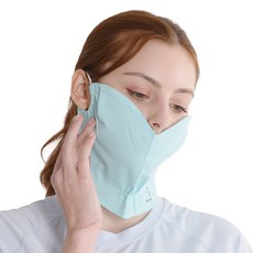 Ariche 網眼掛耳式透氣涼感防曬面罩, 薄荷, 1入