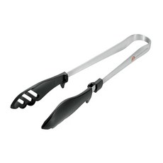 SHIMOMURA 下村 AJIWAI 油炸食物夾, 耐熱食物料理夾, 28x3.7cm 不鏽鋼 尼龍, Black, 1支