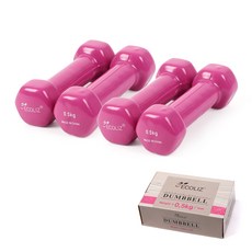 에코리즈 아령 0.5kg, 핑크, 4개