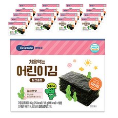 베베쿡 처음 먹는 어린이 김, 15g, 18개, 핑크솔트