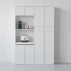 도모 오르딘 주방 키큰 렌지 + 멀티 수납장 세트 방문설치, 화이트, 6단