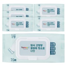 탐사 도톰한 고평량 물걸레 청소포 80g 대형 25p, 6개