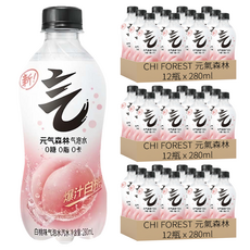 CHI FOREST 元氣森林 白桃風味氣泡水, 280ml, 36瓶