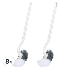 하이엉클 화장실 욕실 변기청소솔, 화이트, 8개