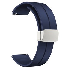 Apollo Life 阿波羅 磁吸可調式矽膠錶帶 快拆式, 午夜藍 深, 1個