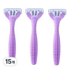 솔룸 여성용 겨드랑이 털 제모 면도기 퍼플, 1개입, 15개