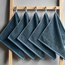 Towelist 掛環毛巾 (40支精梳棉 65克), 10條, 藍綠色