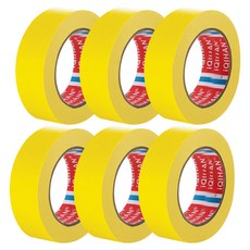 DADA 彩色和紙膠帶 30mm x 15m, 6個, 黃色