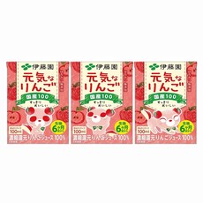 ITO EN 伊藤園 元氣蘋果果汁, 100ml, 3瓶