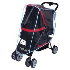 摩達客 寵物推車/嬰幼兒手推車透明防水雨罩 食品級環保PE + EVA材質, 透明色, 1個