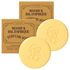 TEMPORARY 香氛沐浴皂 木質與非洲香豆, 2個, 75g