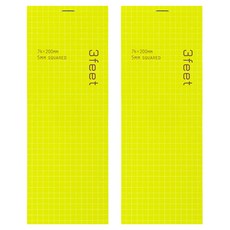 maruman 3 feet 長方形便條紙 74 x 200 x 5 mm, 淺綠色, 2個, 1入