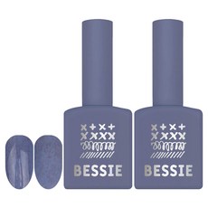 Bessie 彩色凝膠指甲, TD21 織物紫, 2個, 11ml