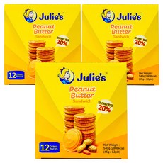 Julie's 茱蒂絲 花生醬三明治餅乾 12包入, 540g, 3盒